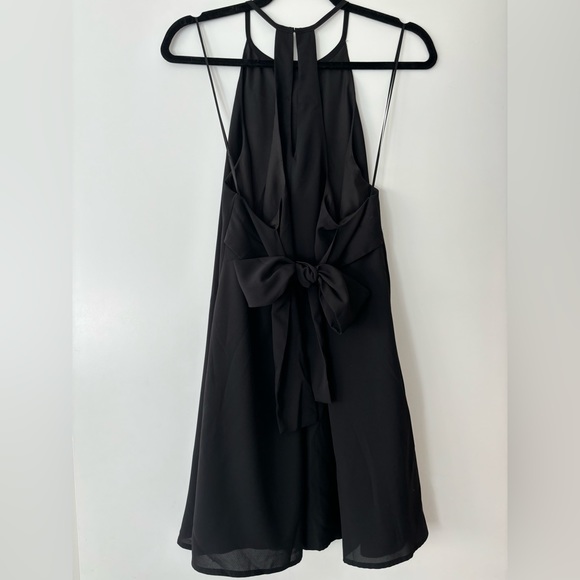 Black Chiffon Cocktail Dress - Picture 2 of 5